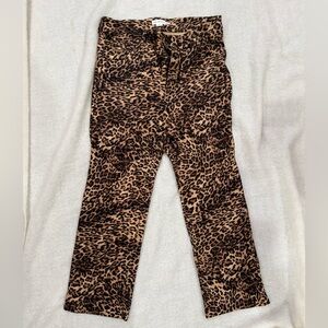 Good American Leopard Print Pants in Tan & Black